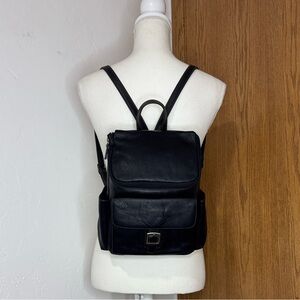 Unbranded mini black leather backpack
